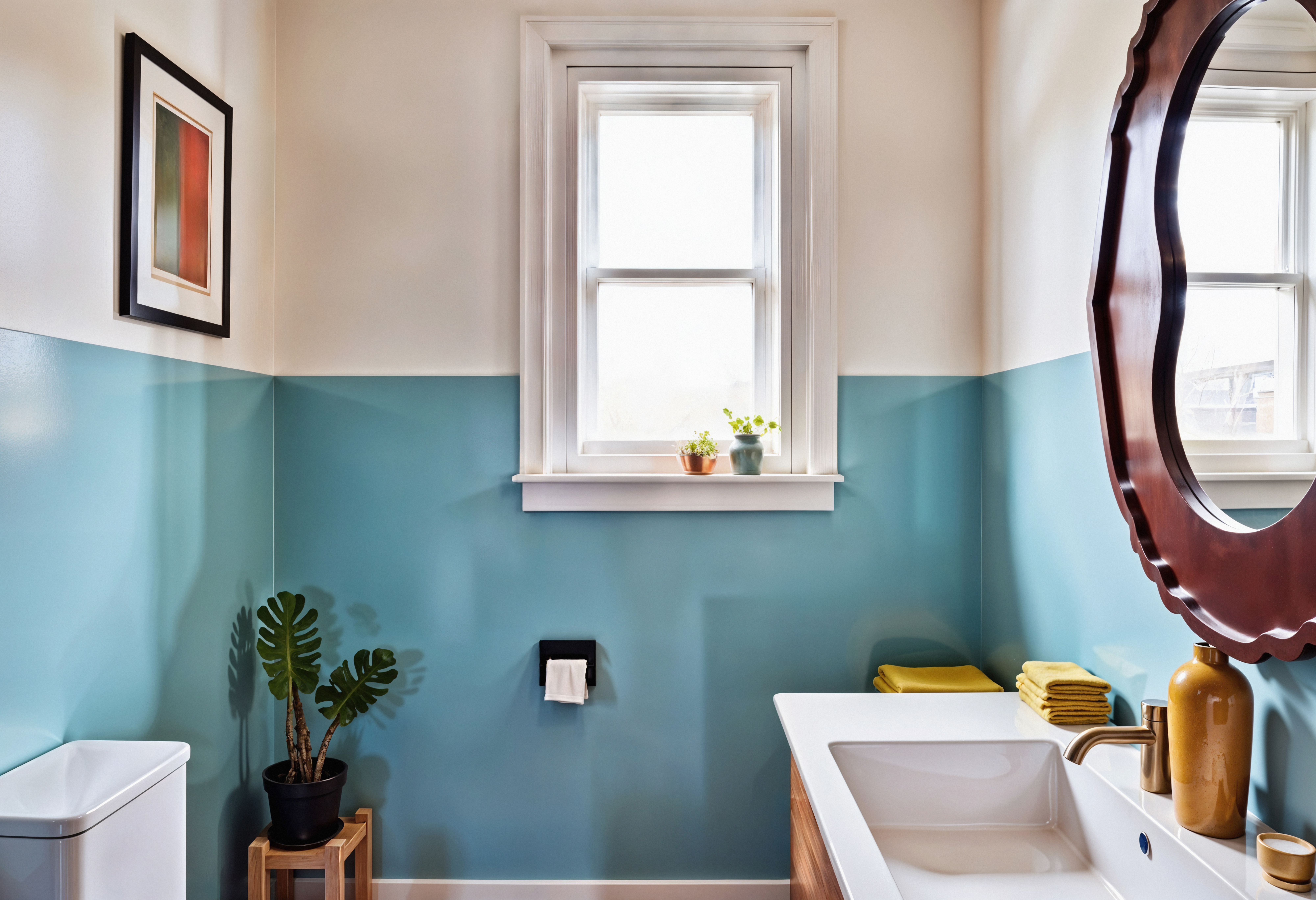 Blue and White Bathroom